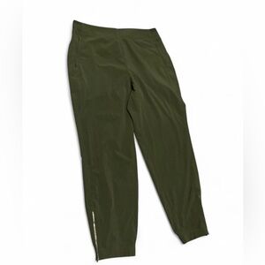Athleta Olive Green Travel Trek Pants Womens 10 Lightweight Stretch NWOT